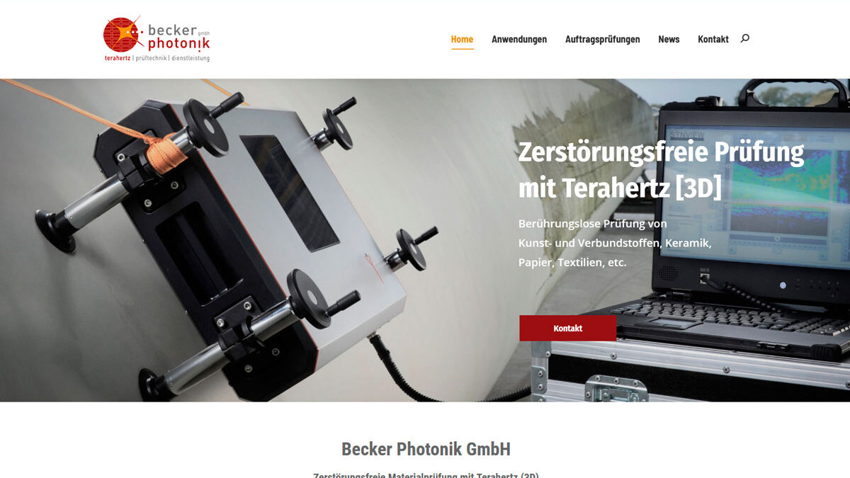 Neue Webseite Becker Photonik