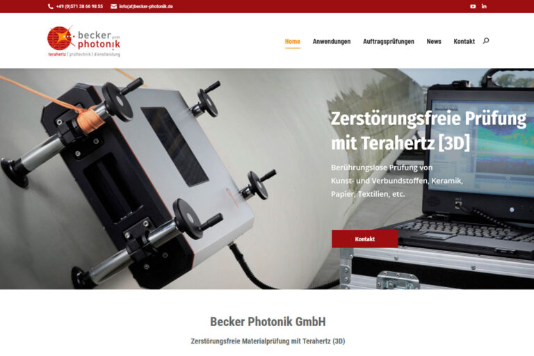 Neue Webseite Becker Photonik